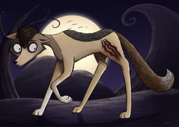 Jackal Tim Burton style